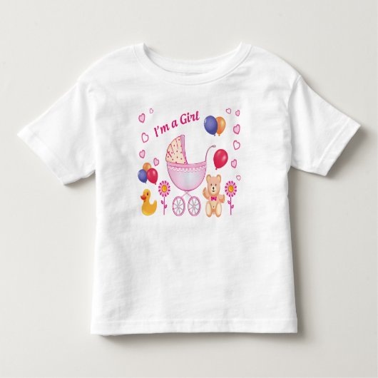 Cute gift Colorful Toddler Girl Shirt (Voorkant)