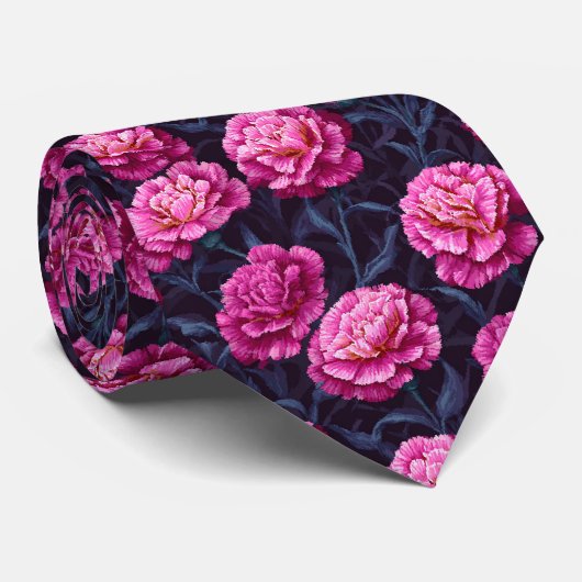 Cute Gift  For Boyfriend Carnation Stropdas (Opgerold)