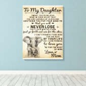 Cute Gift for Daughter, naar mijn brief van Daugjt Canvas Afdruk (Insitu (Houten vloer))