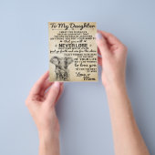 Cute Gift for Daughter, naar mijn brief van Daugjt Flyer (Hand)