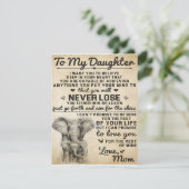 Cute Gift for Daughter, To My Daugjter Letter Kaart (Staand voorkant)