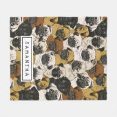 Cute Gift for Hondenliefhebber Dog mam/pap geperso Fleece Deken (Voorkant (Horizontaal))