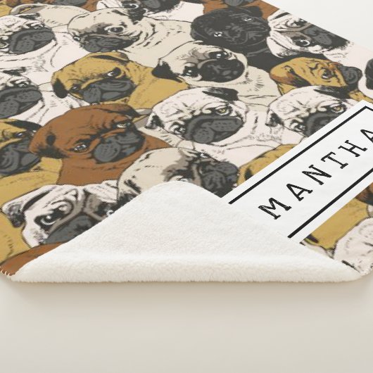 Cute Gift for Hondenliefhebber Dog mam/pap geperso Sherpa Deken (3/4)