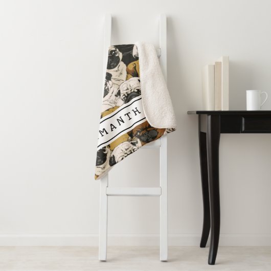 Cute Gift for Hondenliefhebber Dog mam/pap geperso Sherpa Deken (In situ)