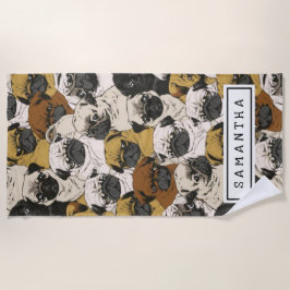 Cute Gift for Hondenliefhebber Dog mam/pap geperso Strandlaken