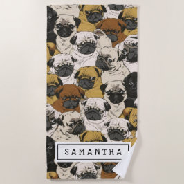 Cute Gift for Hondenliefhebber Dog mam/pap geperso Strandlaken