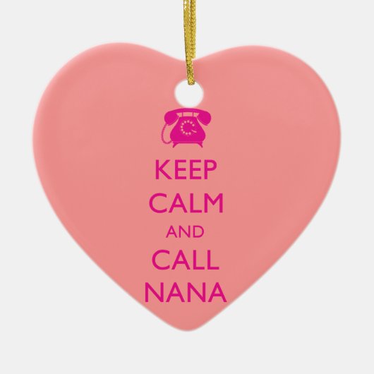 CUTE GIFT FOR NANA KEEP CALM PINK ORNAMENT GRANDMA (Voorkant)
