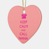 CUTE GIFT FOR NANA KEEP CALM PINK ORNAMENT GRANDMA (Links)