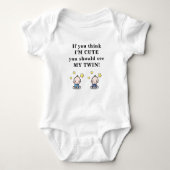 Cute gift for twins, bodysuit for twin baby boys, (Voorkant)