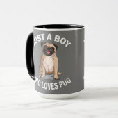 Cute Giften voor Hondenliefhebbers met Pug Mok (Voorkant links)