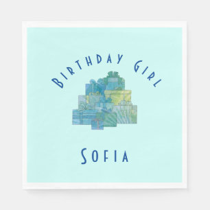Cute Gifts for Birthday Girl Blue Green Servet