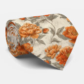 Cute Gifts For Father Peonies Flower Stropdas (Opgerold)