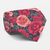 Cute Gifts For Father Rose Floral Stropdas (Opgerold)