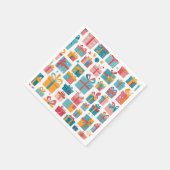 Cute Gifts in Bags and Boxes with Ribbons Pattern Servet (Hoek)