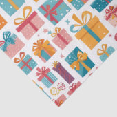Cute Gifts in Bags and Boxes with Ribbons Pattern Tissuepapier (Detail)