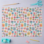 Cute Gifts in Bags and Boxes with Ribbons Pattern Tissuepapier (Craft)