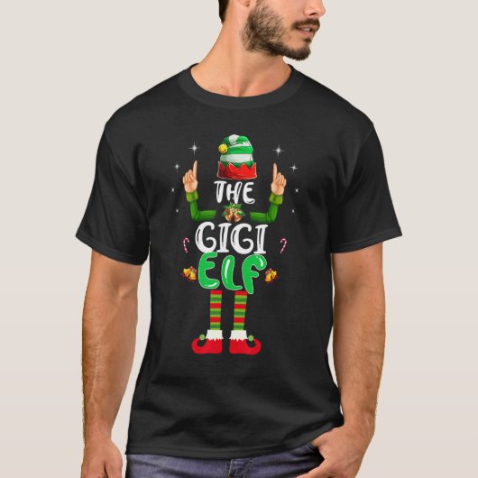 Cute Gigi Elf Matching Family Group Christmas Part T-shirt (Voorkant)