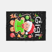 Cute Gigi Gingerbread Family Matching Christmas Co Fleece Deken (Voorkant (Horizontaal))
