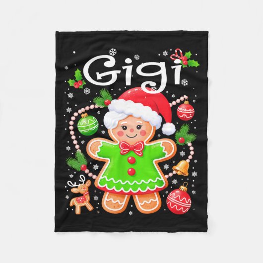 Cute Gigi Gingerbread Family Matching Christmas Co Fleece Deken (Voorkant)