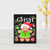 Cute Gigi Gingerbread Family Matching Christmas Co Kaart (Gele Bloem)