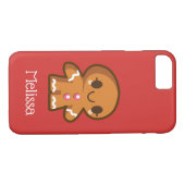 Cute Gingberbrood Girl met Eyelashes Case-Mate iPhone Case (Achterkant (Horizontaal))