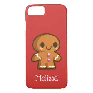 Cute Gingberbrood Girl met Eyelashes Case-Mate iPhone Case