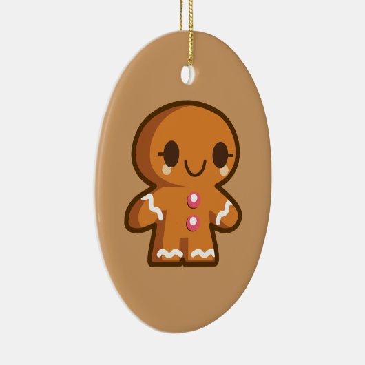 Cute Gingberbrood Man Keramisch Ornament (Rechts)