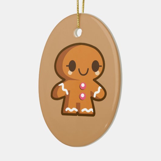Cute Gingberbrood Man Keramisch Ornament (Links)