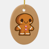 Cute Gingberbrood Man Keramisch Ornament (Voorkant)