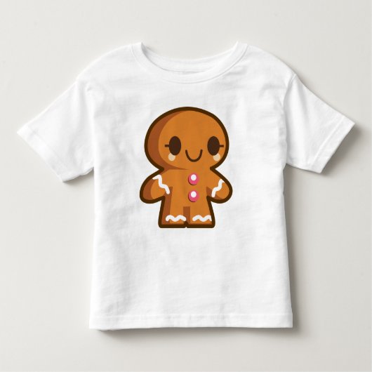 Cute Gingberbrood Man Kinder Shirts (Voorkant)
