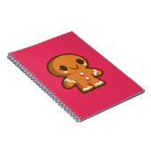 Cute Gingberbrood Man Notitieboek (Rechterzijde)
