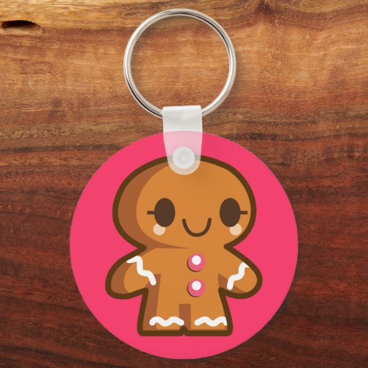 Cute Gingberbrood Man Sleutelhanger (Voorkant)