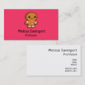 Cute Gingberbrood Man Visitekaartje (Voorkant / Achterkant)