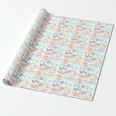 Cute Ginger Birthday Cats Cadeaupapier (Uitgerold)