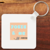 Cute Ginger Cat Aluminium Keyring Sleutelhanger (Achterkant)