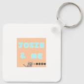 Cute Ginger Cat Aluminium Keyring Sleutelhanger (Achterkant)