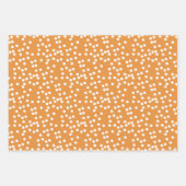 Cute Ginger Cat Cartoon & Oranje pokadots Kinder Inpakpapier Vel (Voorkant 3)