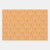 Cute Ginger Cat Cartoon & Oranje pokadots Kinder Inpakpapier Vel (Voorkant 3)