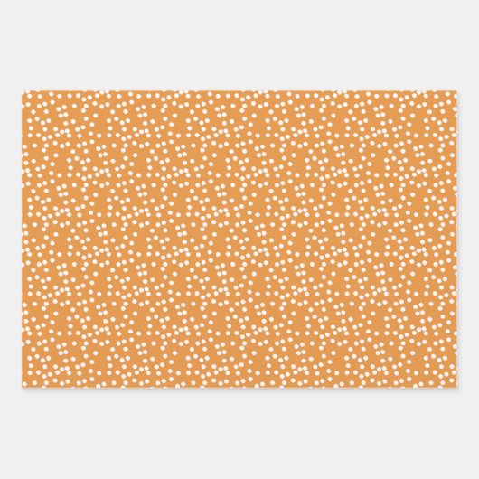 Cute Ginger Cat Cartoon & Oranje pokadots Kinder Inpakpapier Vel (Voorkant 3)