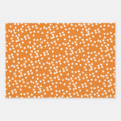 Cute Ginger Cat Cartoon & Oranje pokadots Kinder Inpakpapier Vel (Voorkant 2)