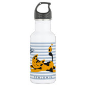 Cute Ginger Cat - Gepersonaliseerde Kinderen Waterfles (Voorkant)