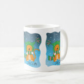 Cute Ginger Cat in Snow Personalized Mug Koffiemok (Voorkant rechts)