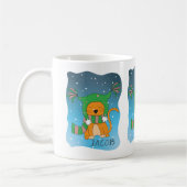 Cute Ginger Cat in Snow Personalized Mug Koffiemok (Links)