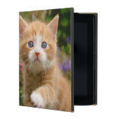 Cute Ginger Cat Kitten Garden, beschermende hardca iPad Hoesje (Voorkant)