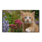 Cute Ginger Cat Kitten Garden, beschermende hardca iPad Hoesje (Buitenkant)
