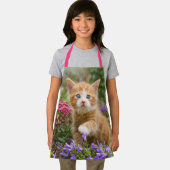 Cute Ginger Cat Kitten in een tuinfoto-portret Schort (Insitu)