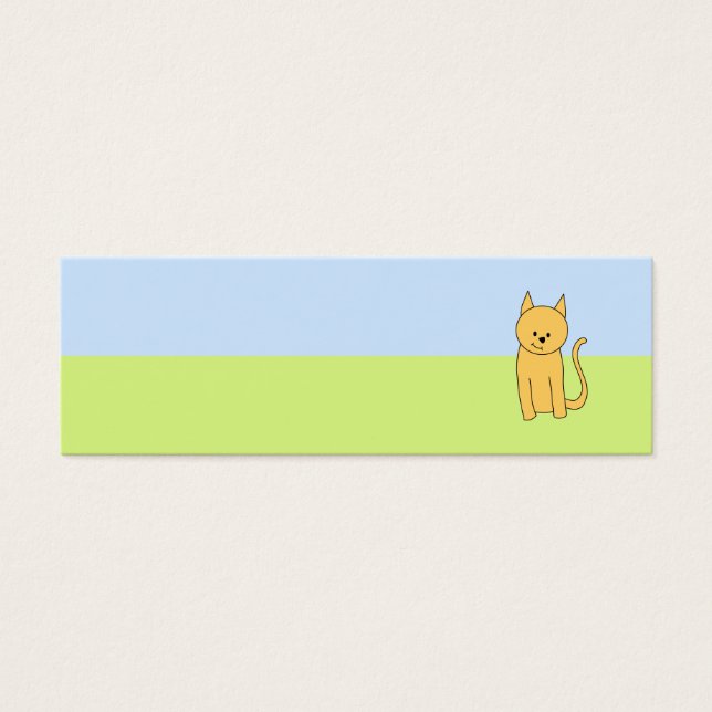 Cute Ginger Cat. Mini Visitekaartjes (Voorkant)