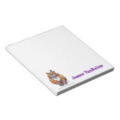Cute Ginger Cat Personalized Notitieblok (Schuin)