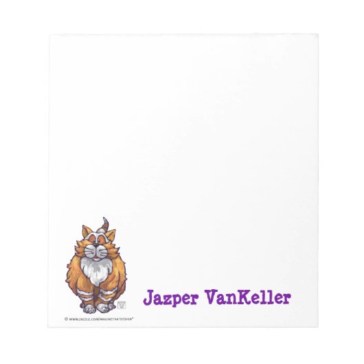 Cute Ginger Cat Personalized Notitieblok (Voorkant)