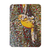 Cute ginger cat voor een wandeling magneet (Verticaal)